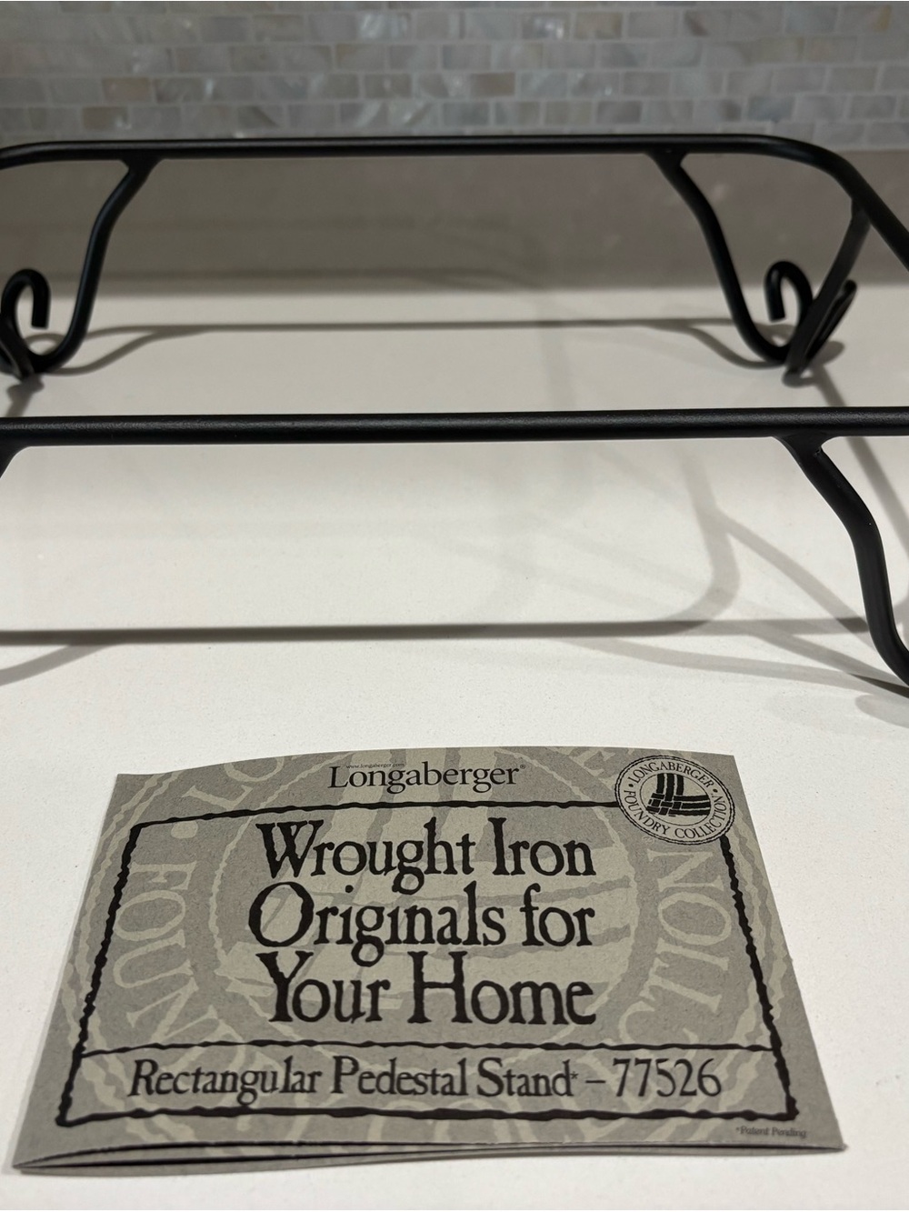 Longaberger Black Wrought Iron Pedestal Display Stand